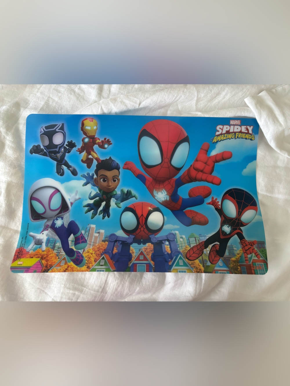 Marvel Spider-Man Spidey and His Amazing Friends Bright Blue Kids Placemat